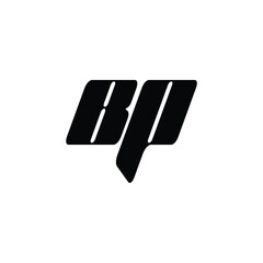 BP monogram logo design letter text name symbol monochrome logotype alphabet character simple logo