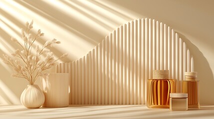 Relaxing aromatherapy scene home interior product photography minimalist environment soft lighting wellness concept