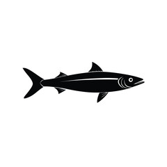 Anchovy Silhouette Vector Art | Black Color Anchovy Fish Illustration Design