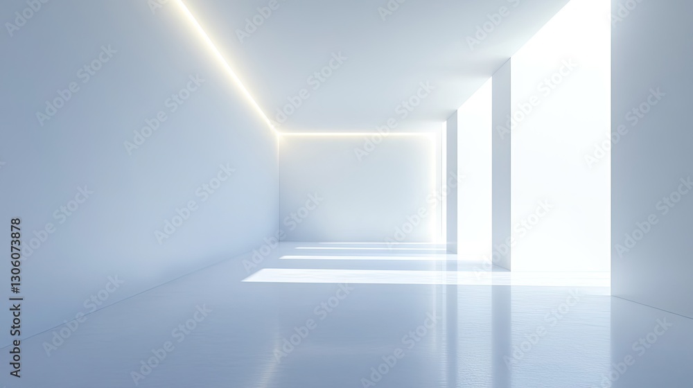 Poster a bright glowing light with soft reflections creating an elegant effect, with plenty of copy space o