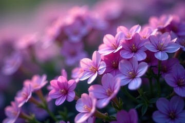 Obraz premium Atop a purple carpet of flowers, a tight bunch of purple blossoms , nature, violet, flower textures