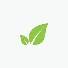Green leaf logo vector template