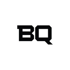 BQ monogram logo design letter text name symbol monochrome logotype alphabet character simple logo
