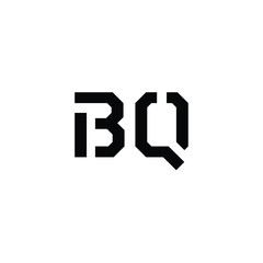 BQ monogram logo design letter text name symbol monochrome logotype alphabet character simple logo
