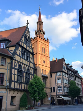 Medieval overbuilt bridge in Strasbourg. Alsace. France. Europe