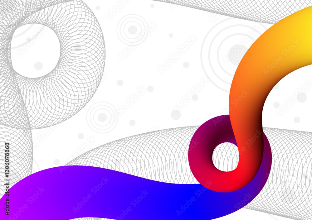 Poster digital wave colorful abstract futuristic fluid line technology gradient background.