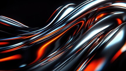 Flowing and wavy lines of light are seen with reflections
