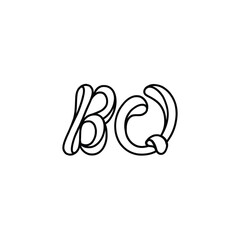 BQ monogram logo design letter text name symbol monochrome logotype alphabet character simple logo