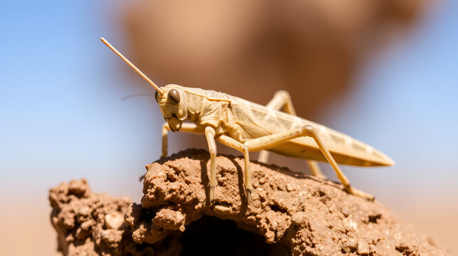Desert locust (Schistocerca gregaria) short-horned grasshopper