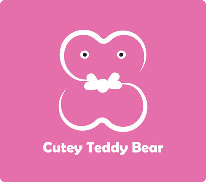 qute teddy, teddy bear, teddy bear logo, love, pink bear