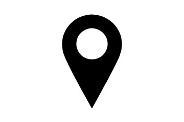 3D map pointer icon with a yin-yang symbol representing balance harmony and peace