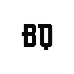 BQ monogram logo design letter text name symbol monochrome logotype alphabet character simple logo