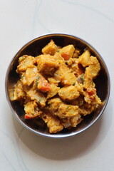 Arbi ki subji or Taro root curry, Indian food