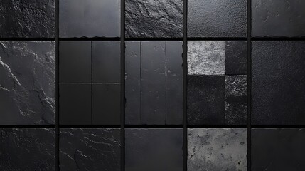 A close up view of arranged square stone tiles