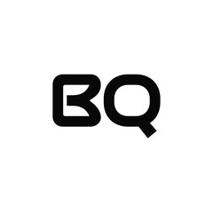 BQ monogram logo design letter text name symbol monochrome logotype alphabet character simple logo
