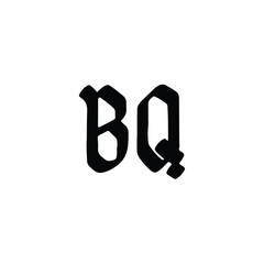 BQ monogram logo design letter text name symbol monochrome logotype alphabet character simple logo