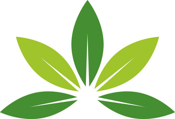 녹색 잎 벡터 일러스트