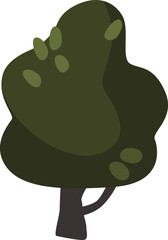 Garden tree plant vector illustration