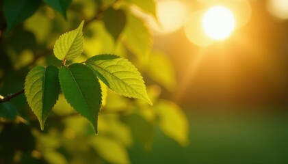 Golden hour, hazy sunbeams through leaves, soft focus, photo, soft, focus