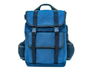 blue backpack isolated on white