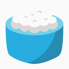 illustration-of-cottage-cheese-isolated-on-white background.