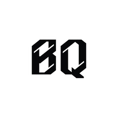 BQ monogram logo design letter text name symbol monochrome logotype alphabet character simple logo