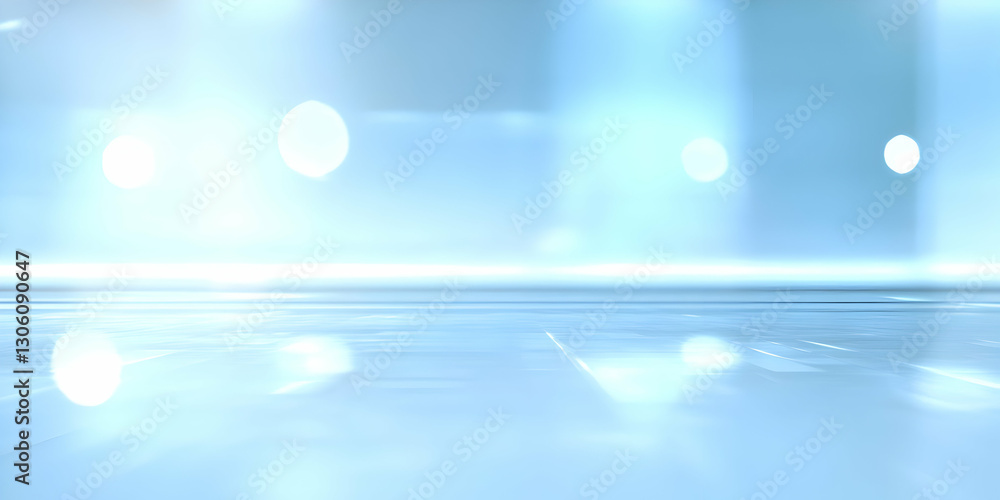 Poster abstract background image: blue light and reflection surface with