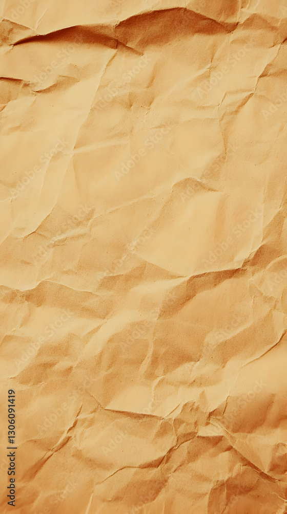 Poster abstract background of wrinkled brown paper surface texture