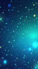 A vibrant, abstract winter backdrop, where a gradient of soft blue and emerald green hues blurred into the distance, creating a sense of depth and mystery. 