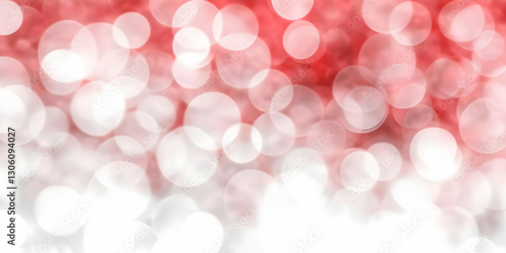 Aufkleber abstract bokeh illustration with red and white colors soft background