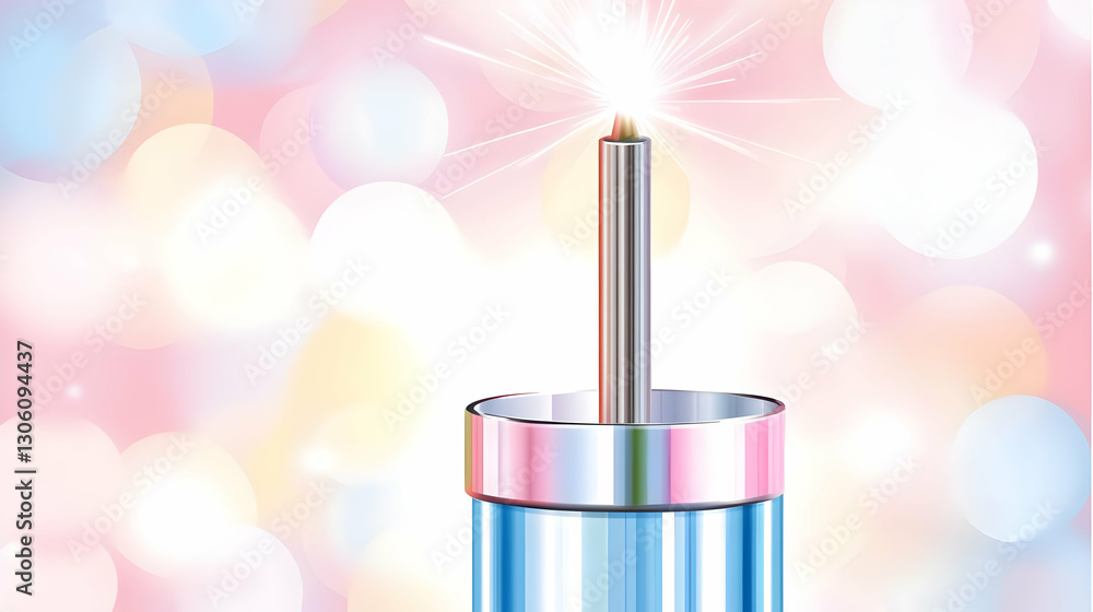 Aufkleber abstract candle sparkler with bokeh background sparkling light