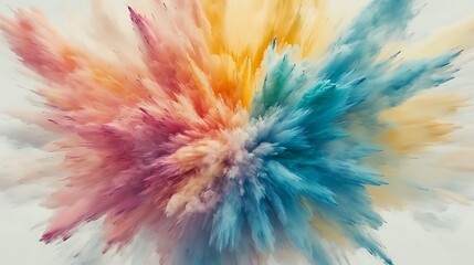 Obraz premium Colorful powder explosion art vibrant studio abstract photography creative environment dynamic perspective