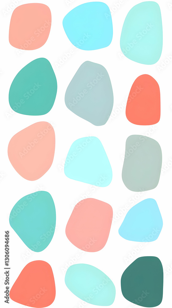 Aufkleber abstract colorful blob shapes background design illustration