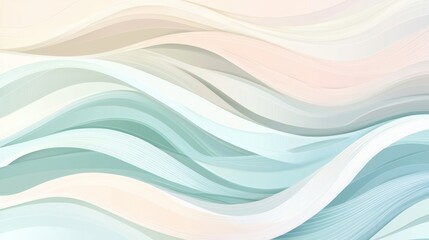Vibrant Abstract Background with Wavy Lines in Soft Fluid Motion Design