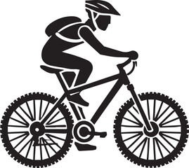 Fototapeta premium bicycle vector illustration, bicycle silhouette vector icon black and white