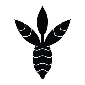 black plant leaves simple design clip art preview