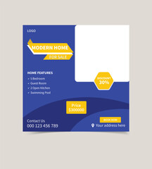  Modern Home for Sale Facebook and Instagram Post. Perfect Family Living with Spacious Interiors, Prime Location, and Stylish Design
