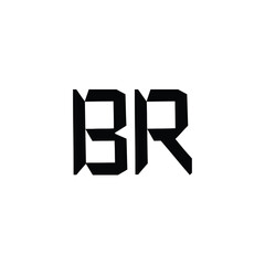 BR monogram logo design letter text name symbol monochrome logotype alphabet character simple logo