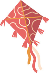 Flying kite with creative ornaments