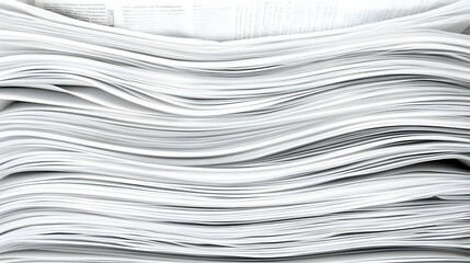 Abstract White Paper Texture Background With Wavy Lines Art