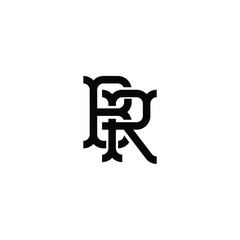 BR monogram logo design letter text name symbol monochrome logotype alphabet character simple logo