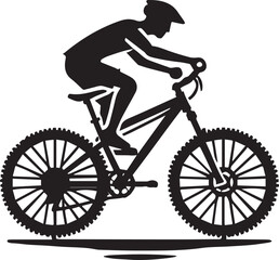 Naklejka premium bicycle vector illustration, bicycle silhouette vector icon black and white