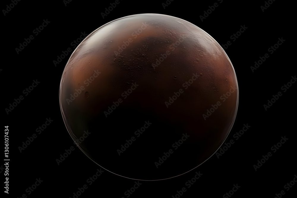 Poster brown sphere 3d abstract background with glittering metallic texture
