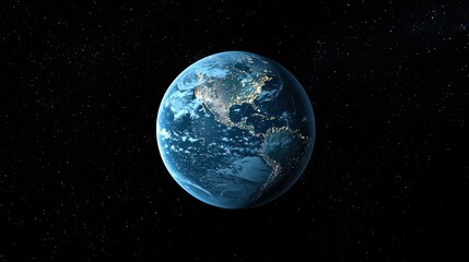 Fototapeta premium Earth at Night: A Stunning View of Our Planet from Space