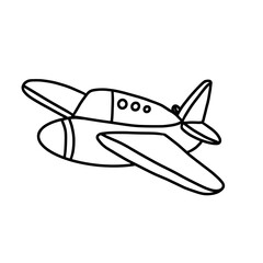 Hand drawn children's toy airplane