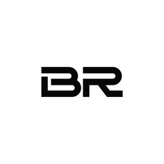 BR monogram logo design letter text name symbol monochrome logotype alphabet character simple logo