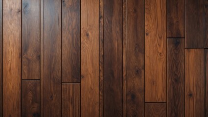 Naklejka premium Elegant wooden texture background featuring rich brown panels ideal for design and interior projects.