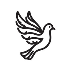 2d dove logo with white background