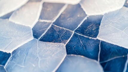 Abstract Ice Texture  Winter Frost Background  Frozen Pattern  Cold Nature Design