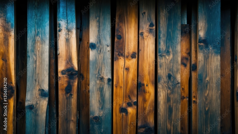 Poster wooden planks texture background with rich natural colors and empty space ideal for text overlay or 